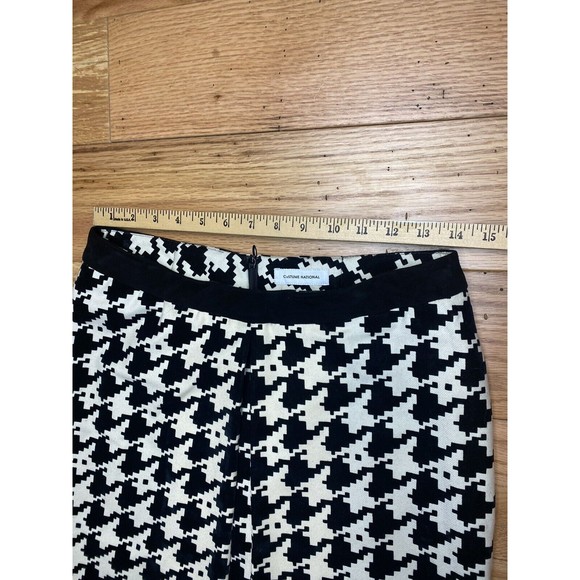 Costume National Womens Size 42 US 6 Black Ivory Houndstooth Wool Velvet Vintage - Picture 6 of 10